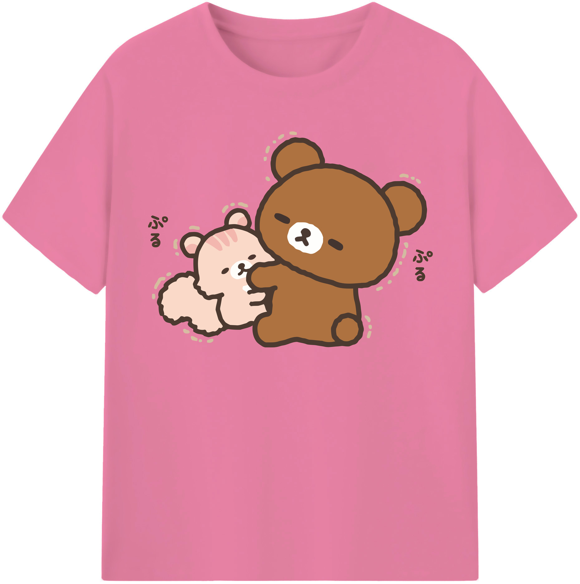 （画像用） リラックマ リラックマ キイロイトリ Rilakkuma Korilakkuma Kiiroitori 綿100％半袖Tシャツ（フロントプリント）